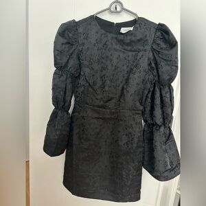 Black Puff Sleeve Dress